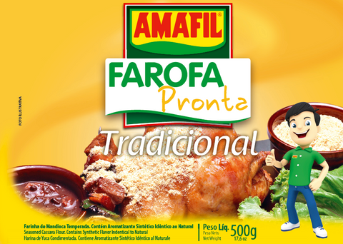 Farofa Tradicional (Harina de Yuca preparada) Amafil - 500g