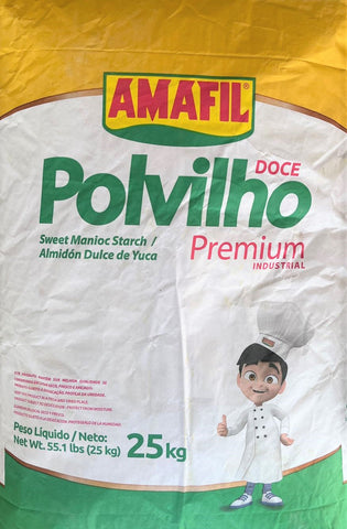 Polvilho Doce PREMIUM 25 Kg - Amafil (almidón dulce de yuca) - Sin gluten